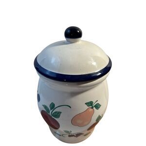 PH Princess House Orchard Medley Fruit medium 3rd canister 5” diameter